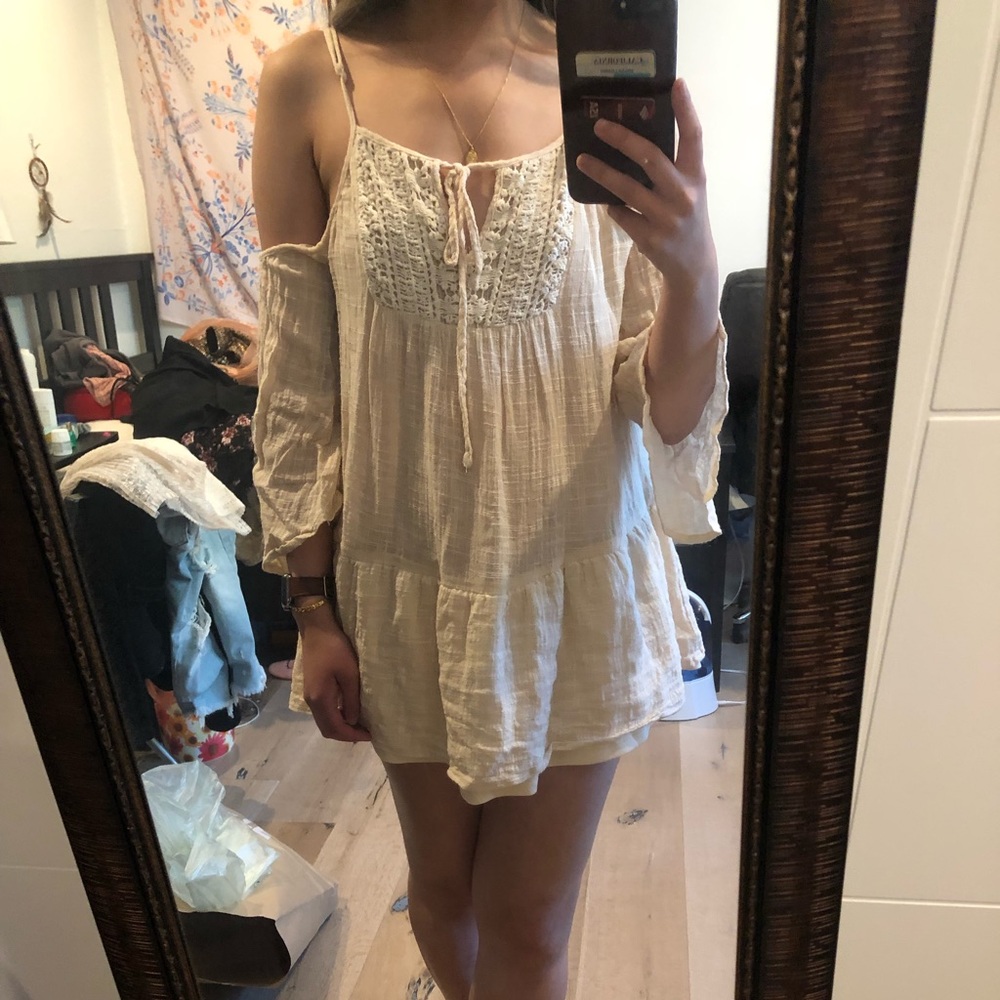 ANGL cold shoulder dress